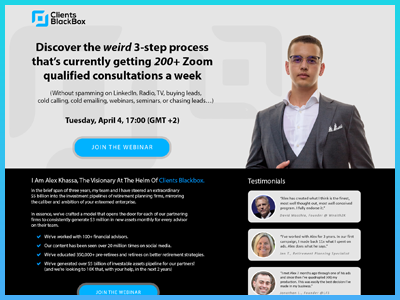 Clients Blackbox landing page